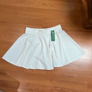 White Flared Skirt